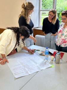 Participants expriment leurs besoins lors d'un atelier de co-construction