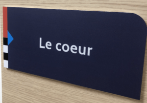 Signalétique de l'espace de convivialité "le coeur"