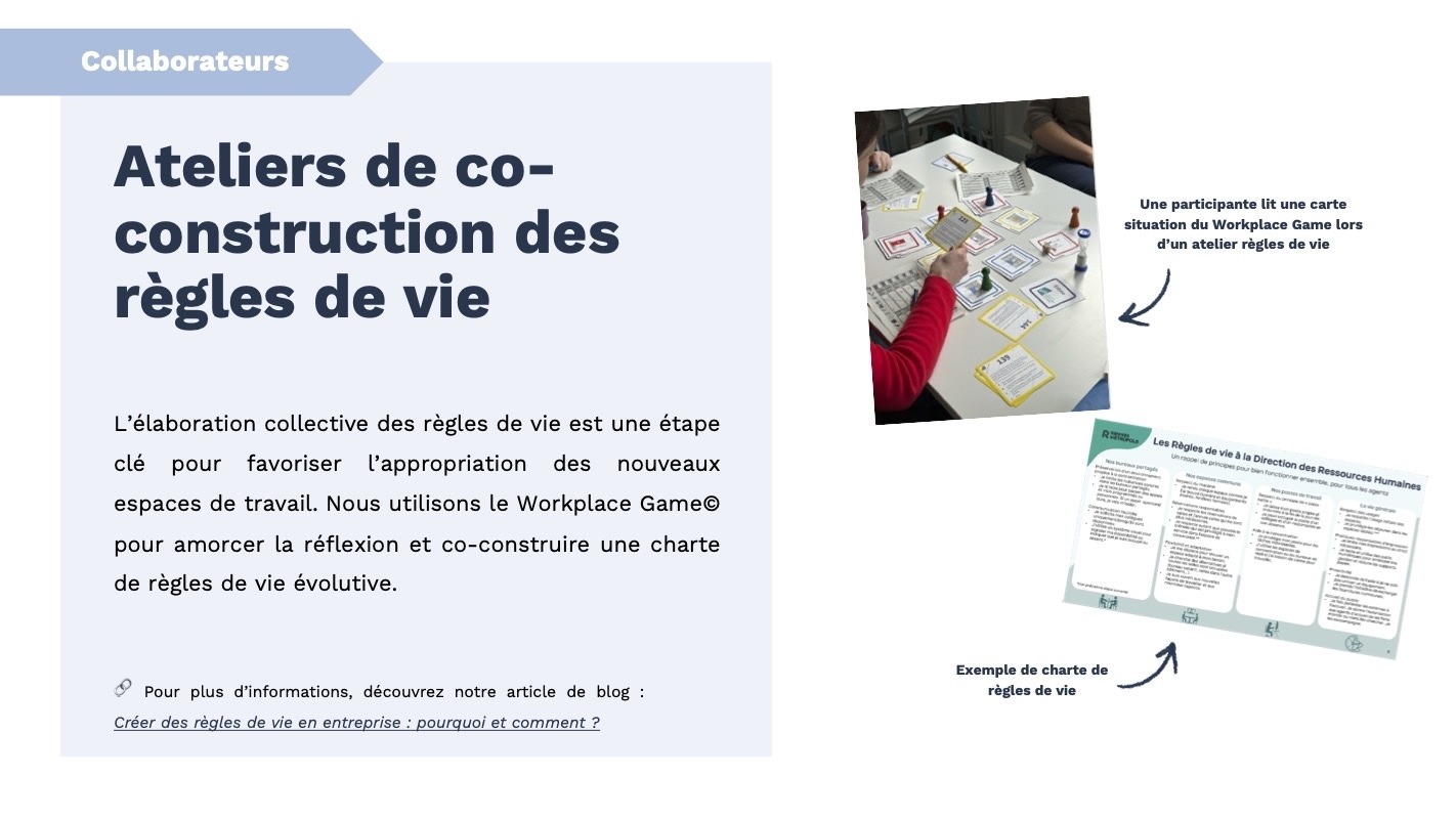 description ateliers règles de vie